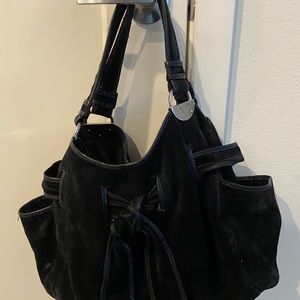 Kooba “Elisha” Black Suede Hobo Handbag
